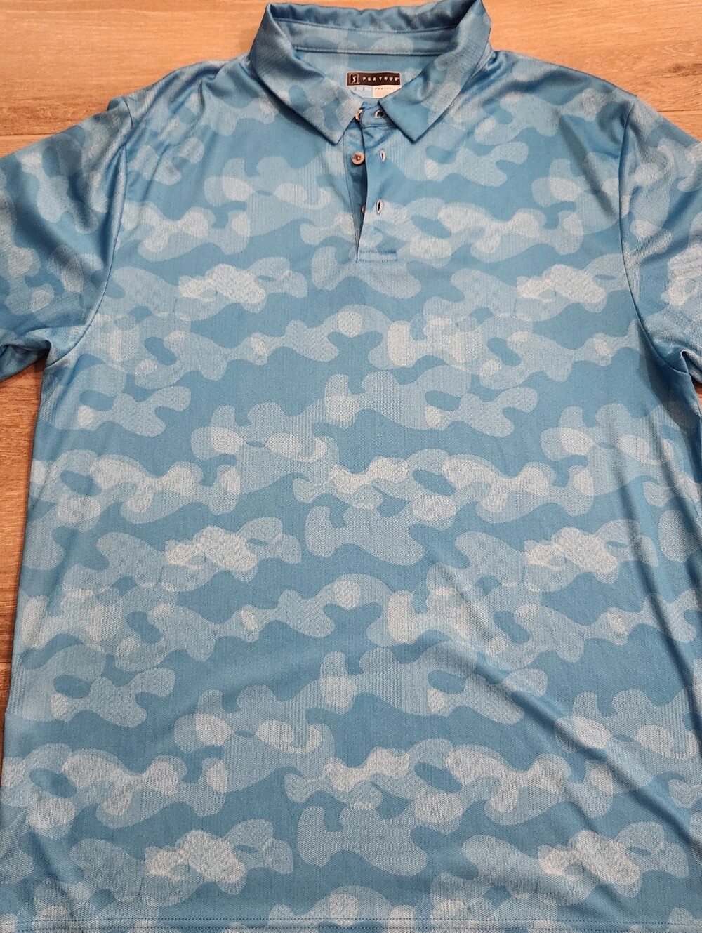 PGA Tour Men’s Light Blue Camo Polo
